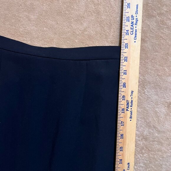 Women Size 8 Solid Black Office Dress Pencil Elastic Back Zip Skirt‎ (W) - Picture 3 of 6